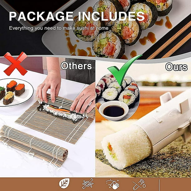 Silk Chef Sushi Kit - Sushi Making Kit For Beginner - Sushi Kit With Recipe  Book