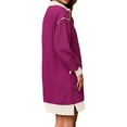 thumbnail image 3 of Women Casual Long Sleeve Sweatshirt Dress Quaeter Zipper Lapel Loose Mini Dresses, 3 of 7