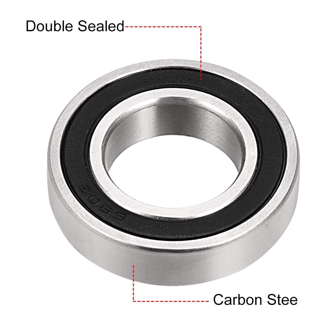 DORL_A 5pcs Sealed Metal Shielded Ball Bearing 6903-2RS 17 x 30 x 7mm Select 