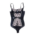 thumbnail image 6 of Levmjia Womens Spaghetti Strap Lace One Piece Lingerie Set Floral Sheer Mesh Bodysuit Adjustable Thin Straps Soft Lightweight Sleepwear Date Nights, 6 of 9