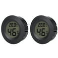 thumbnail image 4 of 2PCS Digital LCD Wall Thermometer Hygrometer Round Wireless Temperature and Humidity for Home Patio Garden Retro Wall Decor, 4 of 8