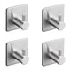 thumbnail image 1 of Paquete de 4 ganchos adhesivos para toallas, ganchos de pared autoadhesivos de acero inoxidable, sin perforación para baño y cocina TUNC Sencillez, 1 of 3
