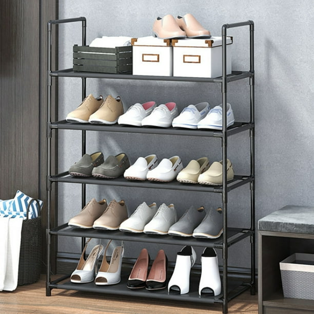 5 Tiers Shoe Rack Tall Shoe Organizer Shoe Storage Vertical Shoe Shelf