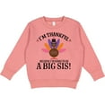 thumbnail image 2 of Inktastic Thanksgiving Big Sis Announcement Turkey Toddler Sweatshirt, 2 of 4
