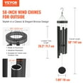 thumbnail image 2 of VEVOR Wind Chimes for Outside, 58 in, Deep Tone Wind Chimes with 6 Tubes, Unique Large Memorial Wind Chimes for Anniversary, Amazing Outdoor Decor for Your Patio, Porch, Garden and Backyard, Black, 2 of 9
