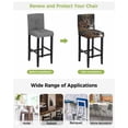 thumbnail image 3 of Forest Deer Bar Stool Covers Set of 4, Farmhouse Vintage River Elk Stretch Washable Bar Chair Covers with Backs, Removable Pub Counter Height Chair Cover for Kitchen Dining Room Cafe, 3 of 7