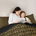 thumbnail image 5 of Feelyou Adult Boho Damask Queen Comforter Set, Gold Life Tree Bedding Comforter Set, 3pcs, 5 of 8