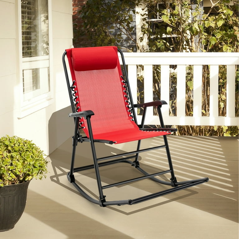 Gymax 2PCS Patio Folding Rocking Chair with Footrest for Gymax 2PCS Patio Folding Rocking Chair with Footrest for