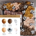 thumbnail image 4 of 127pcs Granja Fiesta De Cumpleaños Globo De Vaca Arco Guirnalda Kit Marrón Caqui Globos Vaquero Vaquera, 4 of 4