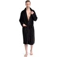 thumbnail image 1 of Men's Soft Plush Fleece Classic or Hooded Robe with Front Pockets, 1 of 7