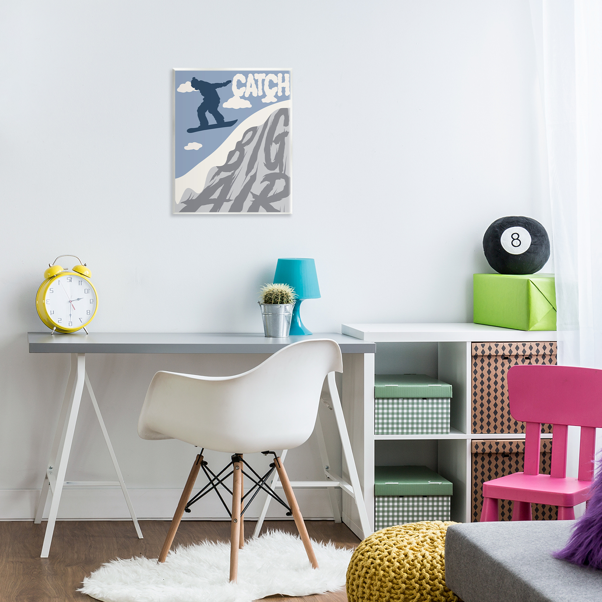 Catch Big Air Snowboard Wall Plaque Art, design by Marcus Prime