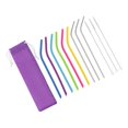 thumbnail image 1 of Reutilizables para Beber 6 Piezas de Silicona 3 Piezas de material acero Inoxidable 3 Piezas de Cepillo de Limpieza Macarena Juego de pajitas reutilizables, 1 of 8