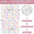 thumbnail image 2 of Easter Kitchen Towel Easter Cartoon Rabbit Dish Towel 18 x 26 Inch Hello My Bunny Hand Drying Tea Towel for Spring Holiday Cooking Baking Cleaning, 2 Pack, 2 of 6