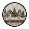 thumbnail image 2 of Voice Activated Clock with Glow Light 12 Inch Large Silent Wall Clock Battery Operated for Home Decor Snowmen and Deer in The Forest, 2 of 8