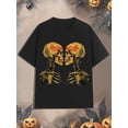 thumbnail image 1 of Halloween T-shirt - Y2K-Inspired Men's Cotton T-Shirt with Retro Skull Print - Casual & Stylish, Perfect for Halloween & Casual Attire, 1 of 6