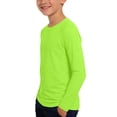 thumbnail image 2 of Abtuhar Kids Boys and Girls 5-14 Years Summer Tops Solid Long Sleeve Round Neck Sun Protection Sports Blouses Shirts, 2 of 5