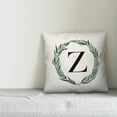 thumbnail image 3 of Creative Products Watercolor Greenery Wreath Monogram - Z 18x18 Spun Poly Pillow, 3 of 3