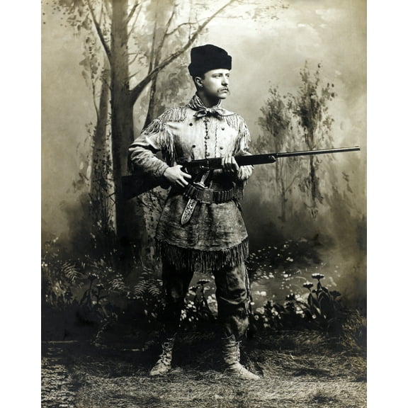 Print: Theodore Roosevelt, Full-Length Portrait, Standing, Facing Right