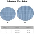thumbnail image 2 of Round Fitted Tablecloth 52 Inch, Blue Grids Round Fitted Tablecloth Stretch Table Cover Breathable Tablecloths Outdoor Tablecloth for Dining, Parties, Camping, 2 of 8