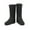 Black, variant on Homerr Doll Rain Boots 1 Pair Rain Boot Model Miniature Rubber Rain Long Boot Footwear for Decoration Miniature Rubber Boot