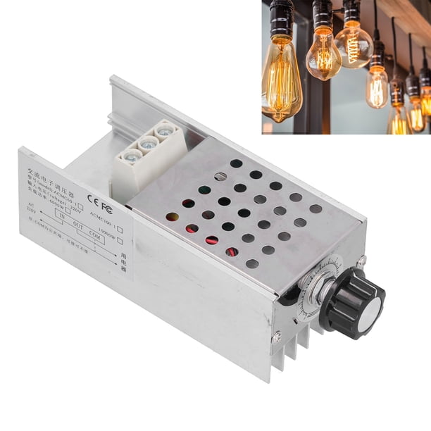 Regulador De Voltaje Control De Velocidad, Atenuador LED Regulador De Voltaje CA Regulador De Voltaje Para Cargas Resistivas Para Lámparas Incandescentes De Filamento De