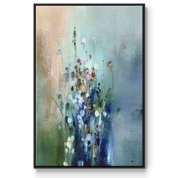 Current Air II Framed Premium Gallery Wrapped Canvas - Ready to Hang - 17 x 25 - Black Floating Frame
