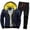 Men Dark Blue Pants, variant on Tuphregyow Men's Classic Stretch Regular Comfort Loose Casual Two piece Suit Winter Fashion Solid Color Jacket Pants, Loose Casual Style Gray L