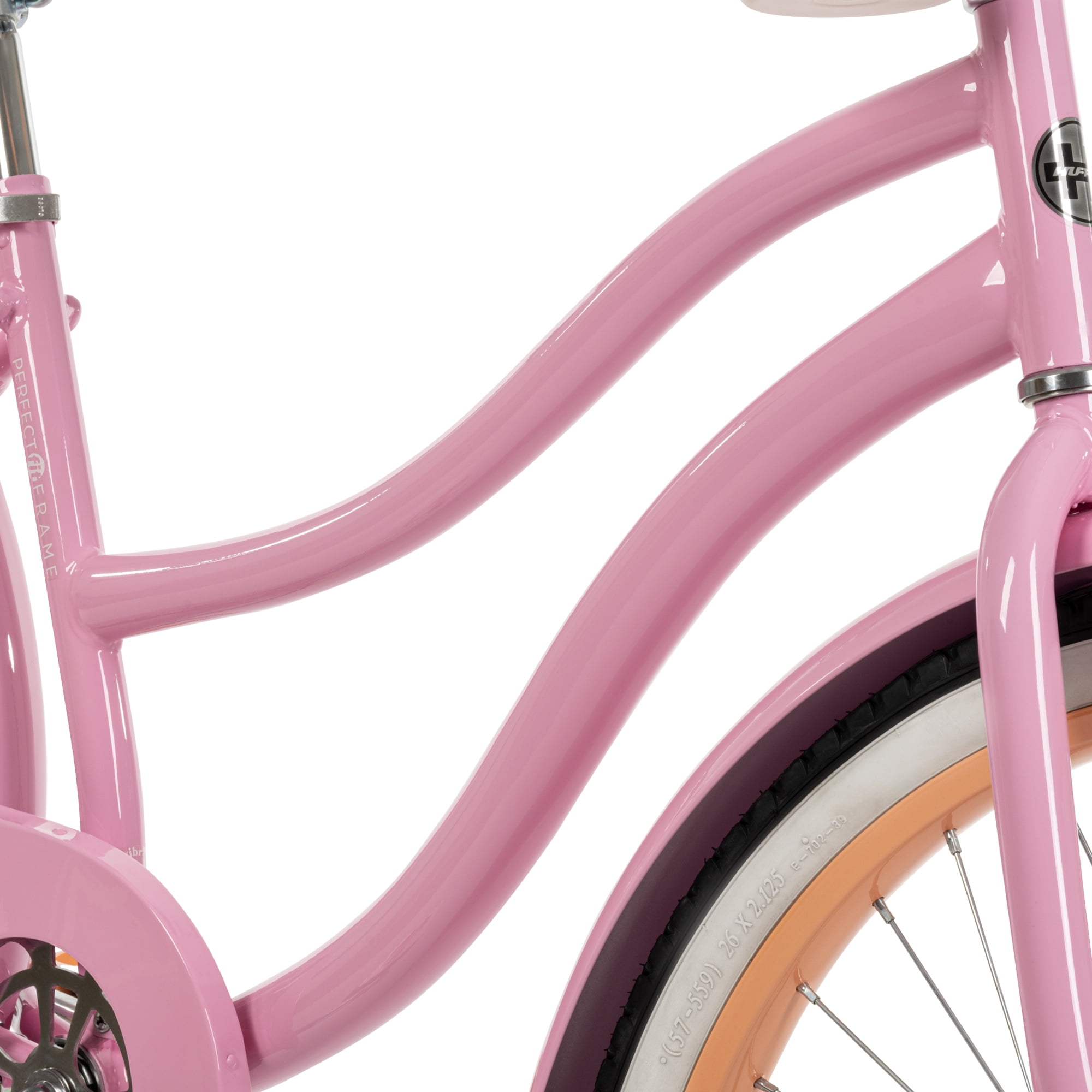 Huffy 26” Good Vibrations Cruiser Bike, Fits Riders 5’0”+, Pink, Adult, Women’s