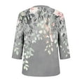 thumbnail image 4 of Jacenvly Hauts pour Femmes Liquidation Blouse Décontractée pour Femmes Grande Taille Imprimée à Manches 3/4 à Col en V Haut à la Mode et Confortable Hauts pour Femmes Liquidation, 4 of 5