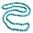 thumbnail image 2 of Collar sin fin de cuentas de turquesa Collares de capas de múltiples hebras de piedra anudada larga, 2 of 3