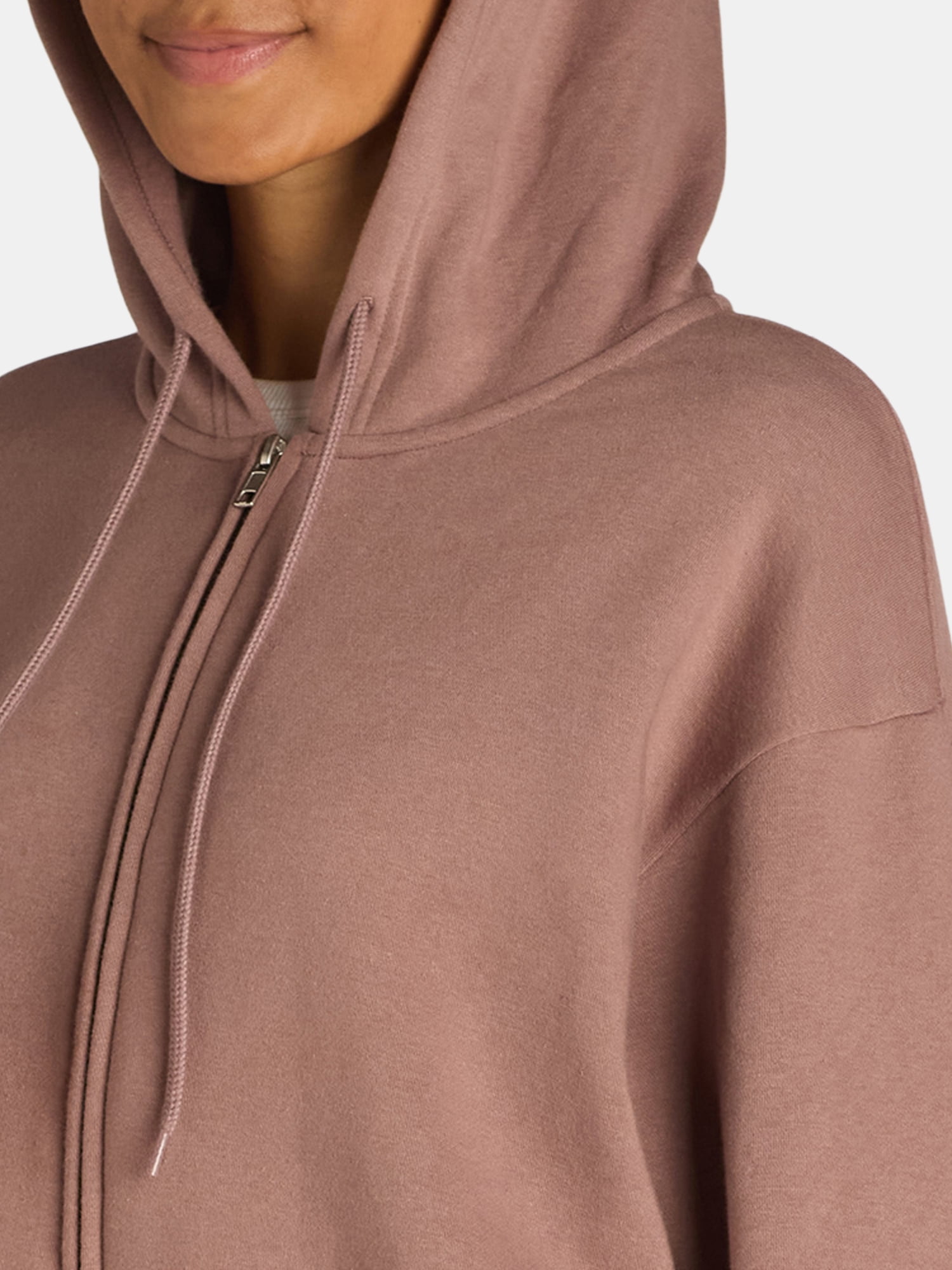 No Boundaries Oversized Zip Hoodie, Women’s