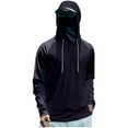 thumbnail image 1 of CHCNHAC Mens Sun Protection Shirts with Mask Upf 50+ Sun Protection Fishing Blouse Light Weight Long Sleeve Hiking Running Swimming Rash Guard Hoodies S, 1 of 4