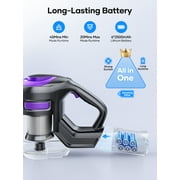 Laresar Cordless Lightweight Stick Vacuum Cleaner for Carpets, Hard Floors, Pet Hair - Purple