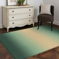 thumbnail image 3 of Khaki Deep Green Ombre 2.7x5 Area Rugs, Modern Abstract Art Gradient Non-Skid Rubber Backing Large Rectangle Rugs - Living Room Bedroom Home Office, Indoor Floor Mat Carpets Washable Rug, 3 of 9