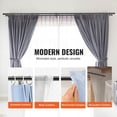 thumbnail image 5 of 1 Inch Double Curtain Rods 36 To 72 Inches(3-6ft), Drapery Rods For Windows 24 To 68 Inches, Telescoping Dual Curtain Rod With Round Finials, Black, 5 of 10