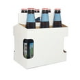 thumbnail image 4 of 50ct 6pk Cardboard Carrier | White with Special Die Cut Cardboard 12oz Bottle Carrier, 4 of 6