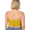 thumbnail image 3 of TheLovely Women & Plus Crochet Sexy Lace Bralette Smocking Back Bra with Removable Bra Pads, 3 of 3