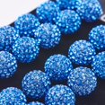 thumbnail image 4 of Valentines Day Gift for Her 925 Sterling Silver Austrian Crystal Rhinestone Stud Earrings Ball Stud Earrings Round 206_Sapphire 8mm, 4 of 4