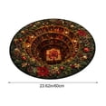 thumbnail image 5 of PLPPYFS Christmas 3D Visual Illusion Round Area Rug, Vortex Hole Pattern Non‑ Absorbent Floor Mat, Festive Holiday Decor Doormat for Entryway, Bedroom, Living Room Party Decoration, 5 of 6