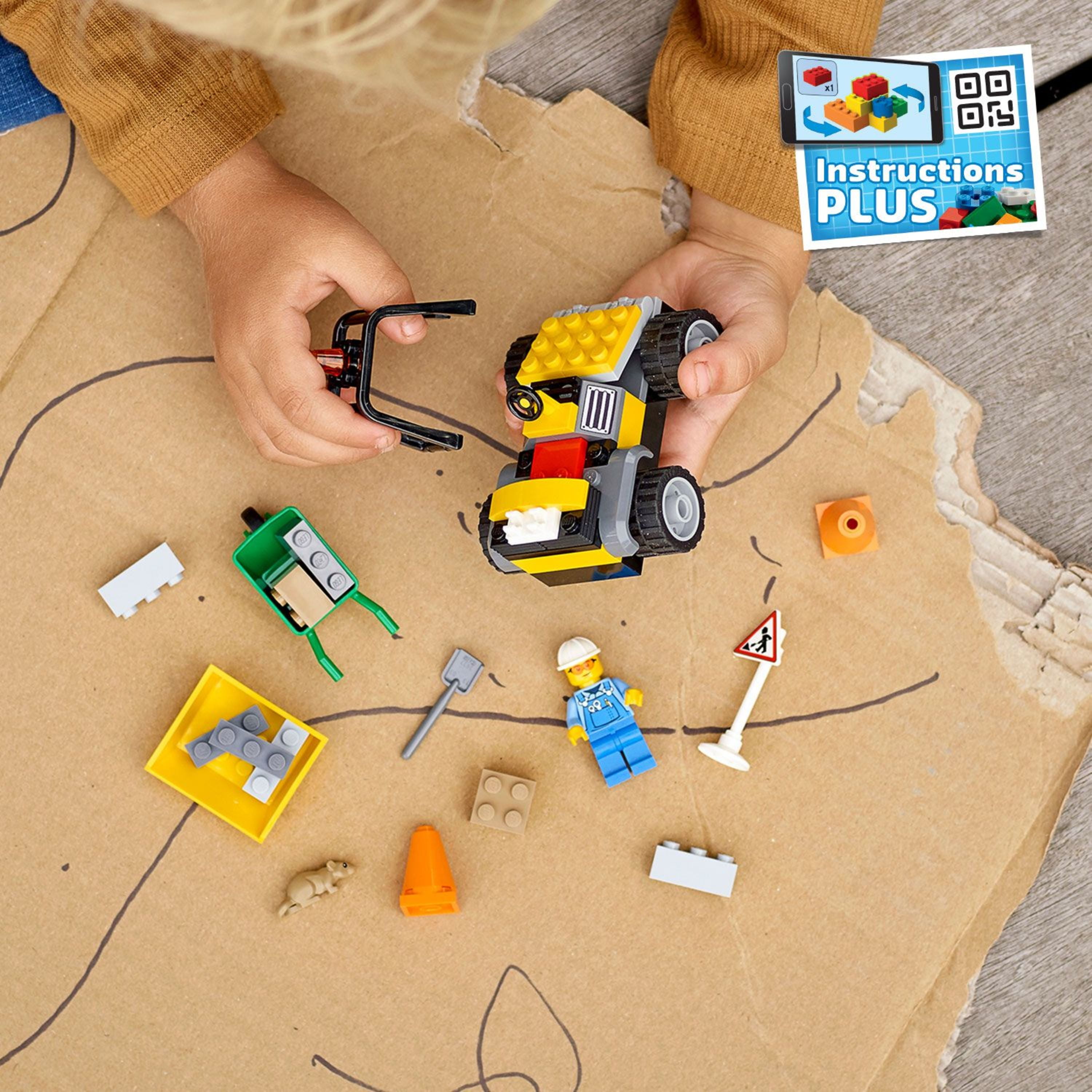 LEGO City for Pieces) Set Cool 60284 (58 Construction Toy; Roadwork Building Truck Roadworks Kids