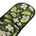 thumbnail image 2 of Dailycode Double Sided Oven Mitt with Loop Heat Resistant Kitchen Long Potholders 7" x 35" Limes and Jasmine Flowers, 2 of 6