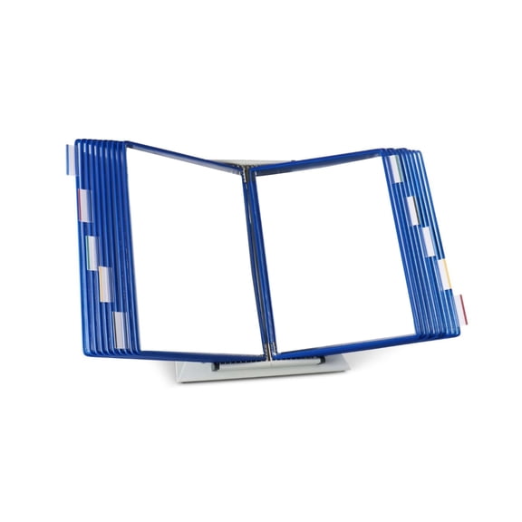Djois® Desktop Display System, Durable Steel Wire Frames, Letter-Size, 20 Pockets, Blue (D212)