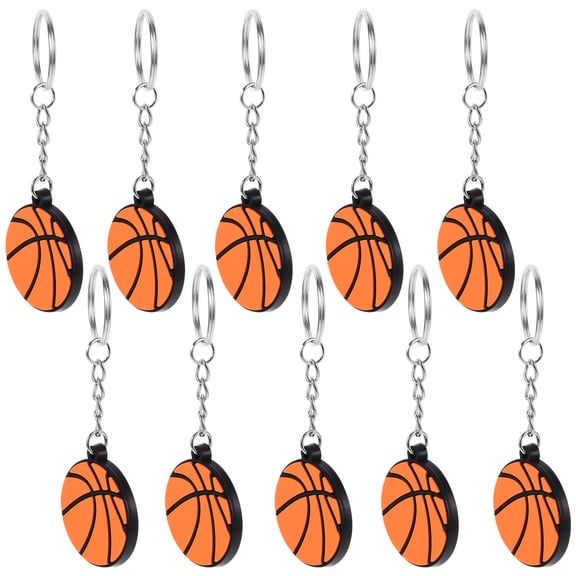 FOMIYES 10 Pcs Sports Keychains Sports Ball Keychain 4.00X4.00X0.30CM