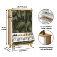 thumbnail image 2 of Shoe Storage Cabinet with 3 Flip Drawers for Geometric camouflage seamless Abstract modern military urban texture Shoe Rack Storage Organizer, 2 of 8