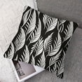 thumbnail image 7 of BANET  Leaf Throw Pillow Cover Set of 2, Palm Leaves with Sharp Edges and Little Dots Tropical Jungle Inspired, Decorative Square Covers for Couch Bed &amp; Sofa,Seal Brown White 12x12in, 7 of 7