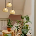 thumbnail image 4 of FSLiving Full Spectrum 15W LED Plant Grow Light Hanging Swag Pendant Lamp Flush Mount Portable Twine Natural Rattan Shade Mini Semi Light Fixture E26 Socket for Indoor Planting Kitchen Green House, 4 of 6