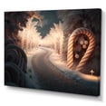 thumbnail image 2 of DESIGN ART Designart "Snow Trail And Candy Cane Dreams V" Landscape Field Snow Wall Art For Living Room 40 in. wide x 30 in. high, 2 of 5