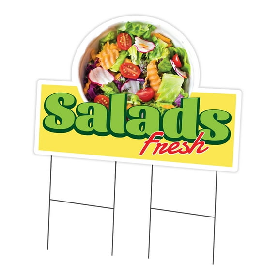 SignMission C-DC-2436-DS-Salads19 24 x 36 in. Yard Sign & Stake - Salads