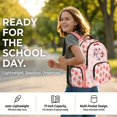 thumbnail image 4 of Jeiento Cute Rabbit 17 Inch Lightweight Kids Backpack Set 4-Piece Lunch Bag Pencil Case Water Bottle Holder Pink Strawberry Large Capacity Schoolbag for Elementary Middle School, 4 of 7