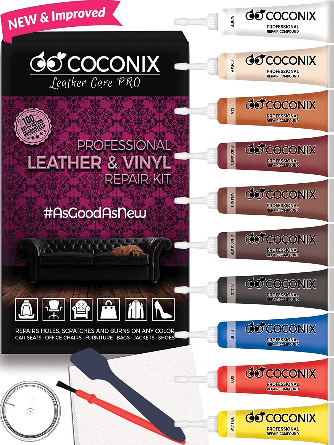 How to fix a dog-chewed vinyl chair with the Coconix Leather and Vinyl